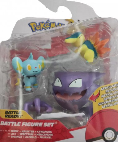 Pokemon. Battle figure set. Shinx + Haunter + Cyndaquil [FIGURKA]