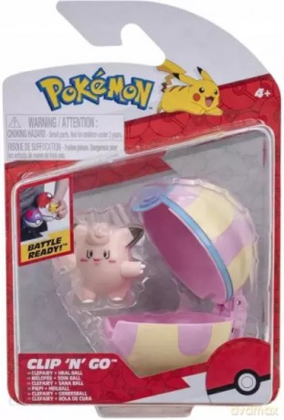 Pokemon. Clip 'N' Go, Clefairy and Heal Ball [FIGURKA]