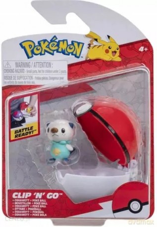Pokemon. Clip 'N' Go, Oshawott and Poke Ball [FIGURKA]