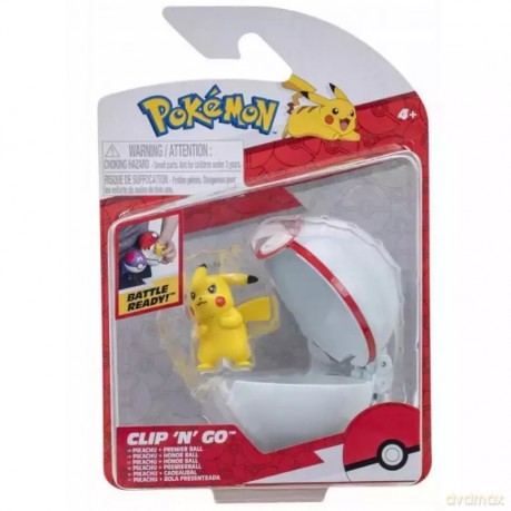 Pokemon. Clip 'N' Go, Pikachu and Premier Ball [FIGURKA]