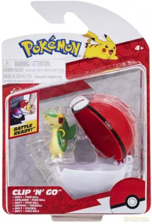 Pokemon. Clip 'N' Go, Snivy and Poke Ball [FIGURKA]