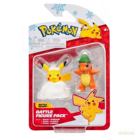 Pokemon. Figurki bitewne, Pikachu i Charmander [FIGURKA]