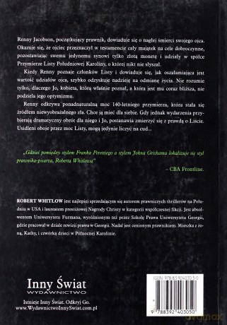 Lista - Robert Whitlow [KSIĄŻKA]