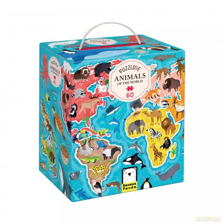 Puzzlove Animals. Around the World 4+ [KSIĄŻKA]