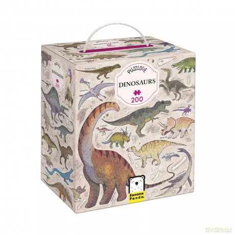 Puzzlove. Dinosaurs (200 pcs) [KSIĄŻKA]