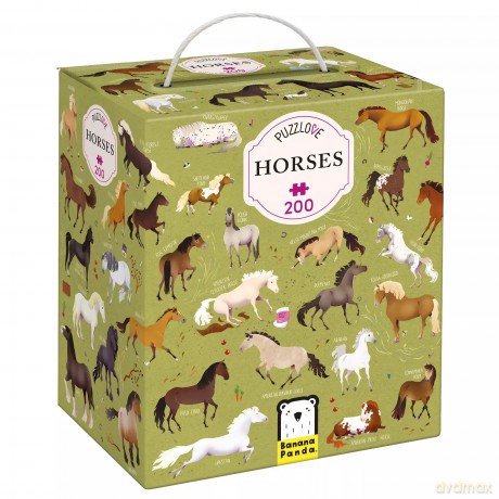 Puzzlove. Horses 7+ [KSIĄŻKA]