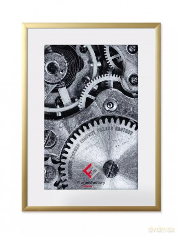 Ramka aluminiowa z plexi 24x30 cm, złota