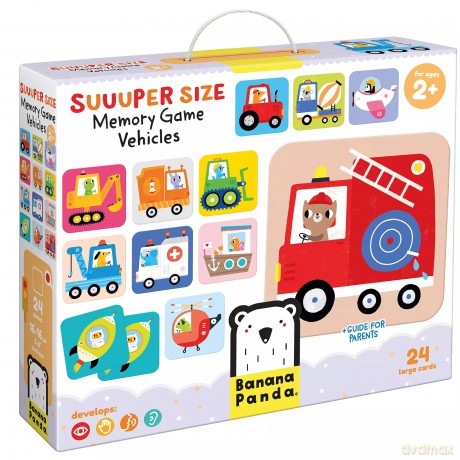 Suuuper Size Memory Game. Vehicles 2+ [KSIĄŻKA]