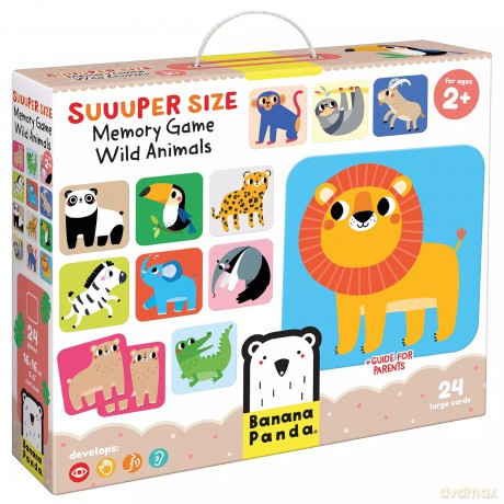Suuuper Size Memory Game. Wild Animals 2+ [KSIĄŻKA]