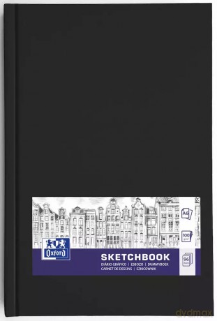 Szkicownik A6 Oxford, 96 kartek, Czarny