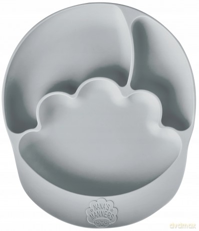 Talerzyk Nana's Manners szary silikon