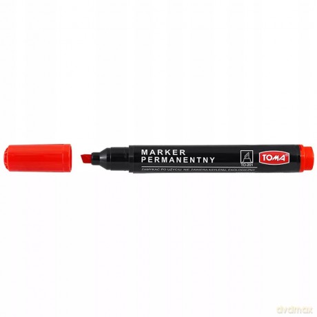 Toma Marker Permanentny Ścięty To-201 Czerwony