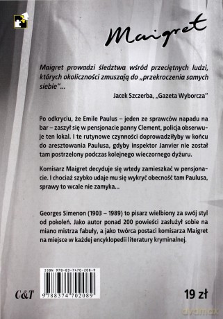 Maigret w pensjonacie - Georges Simenon [KSIĄŻKA]