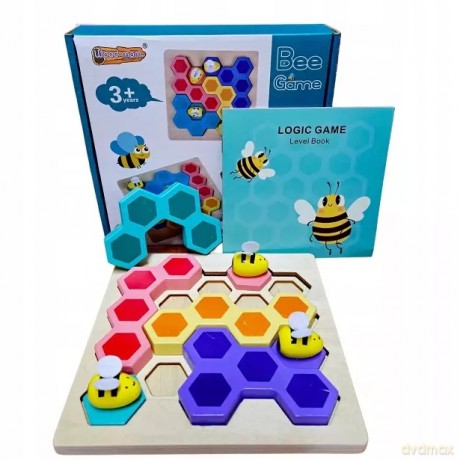 Układanka logiczna Smart drewniana Plastry miodu Pszczółki BEE Game