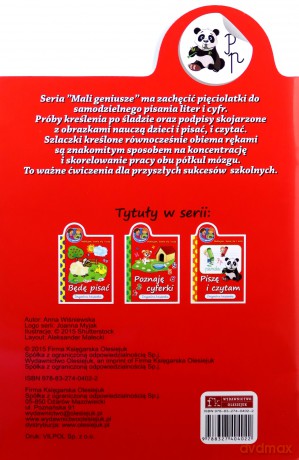 Mali geniusze. Piszę i czytam. Zmywalna książeczka - Anna Wiśniewska [KSIĄŻKA]