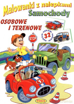 Malowanki z nalepkami. Samochody. Osobowe i terenowe [KSIĄŻKA]