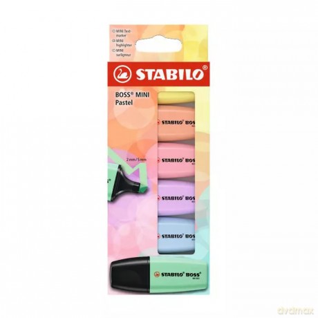 Zakreślacz BOSS MINI Pastel, etui, 6 sztuk