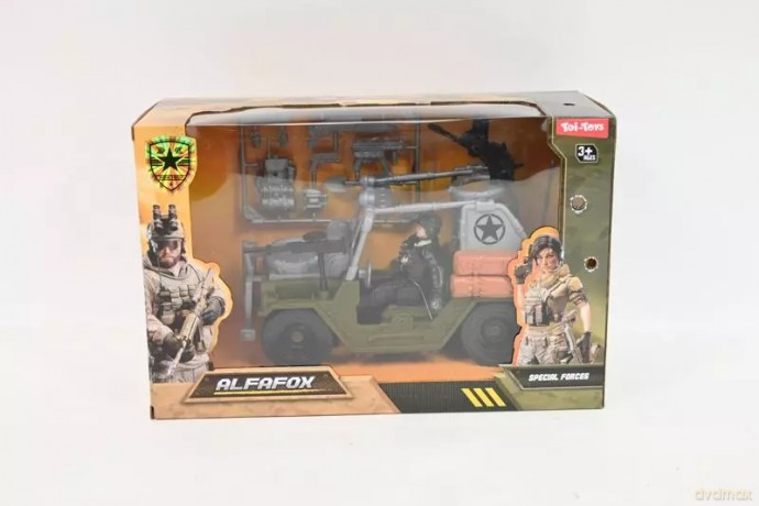 Zestaw militarny jeep+żołnierz 06087