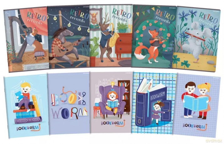 Zeszyt A5/16k kratka Book Retro Top Fol A 20