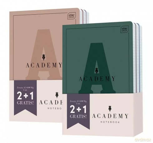 Zeszyt A5/60K kratka Academy (3szt)