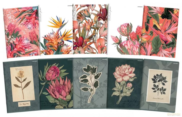 Zeszyt A5/80k kratka Flowers Top Fol A 5
