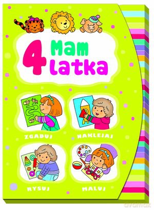 Mam 4 latka. Zgaduj, naklejaj, rysuj, maluj - Elżbieta Lekan [KSIĄŻKA]