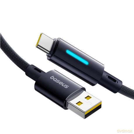Baseus Lit Kabel Szybkiego USB-A na USB-C 100W 1m Kosmiczna Czerń