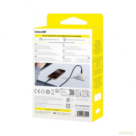 Baseus Lit kabel USB-C - USB-C 2m 100W kosmiczna Czerń