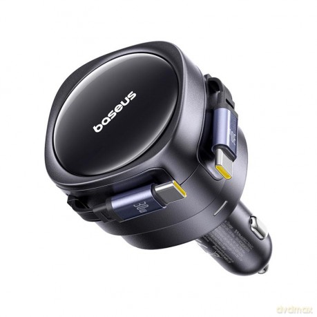 Baseus ładowarka samochodowa PD 2x USB-C 60W + kabel czarna
