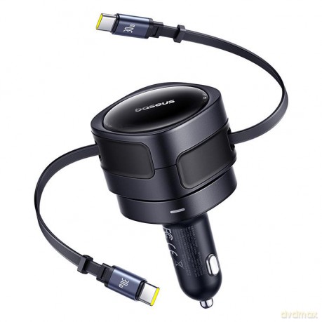 Baseus ładowarka samochodowa PD 2x USB-C 60W + kabel czarna