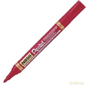 Marker permanentny Pentel N860 czerwony [SZKOŁA]