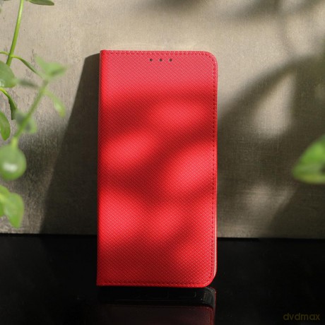 Etui Smart Magnet do Xiaomi Redmi Note 14 4G (Global) czerwone (164.84 x 78.15 x 8.16 mm)