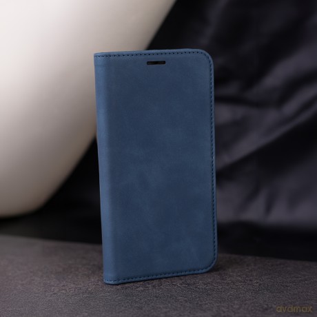 Etui Smart Suede do iPhone 16e granatowe