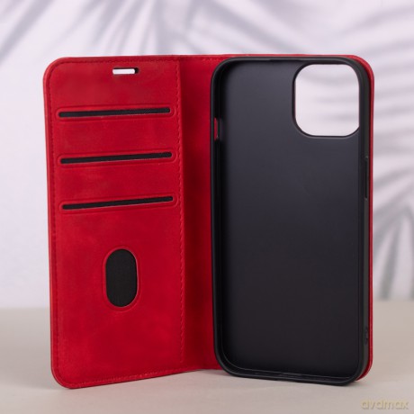 Etui Smart Suede do Samsung Galaxy A06 4G / A06 5G czerwone