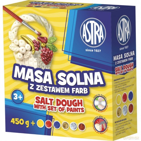Masa solna 450 g + zestaw farb do malowania [SZKOŁA]