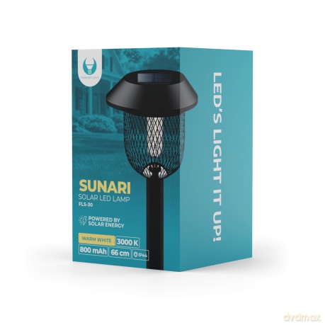 Forever Light Lampa solarna LED SUNARI FLS-30 Słupek stalowy 2 czarny
