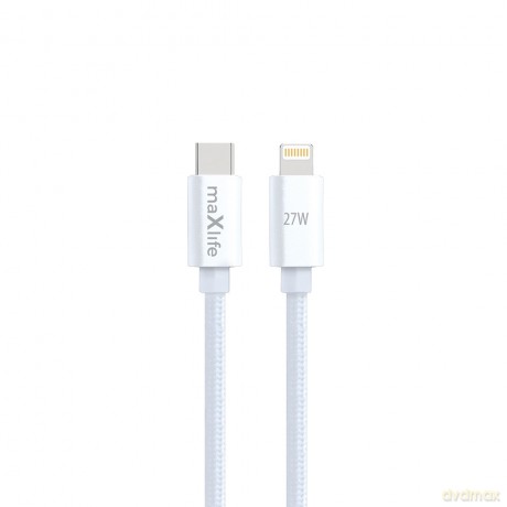 Maxlife kabel MXUC-12 USB-C - Lightning 1,0 m 27W biały