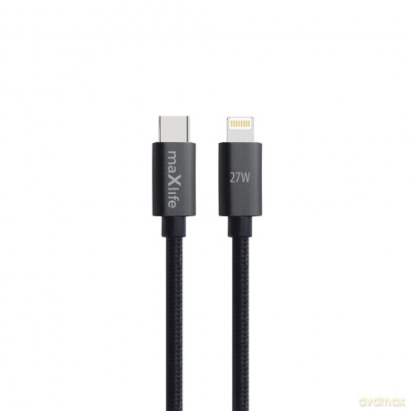 Maxlife kabel MXUC-12 USB-C - Lightning 2,0 m 27W czarny