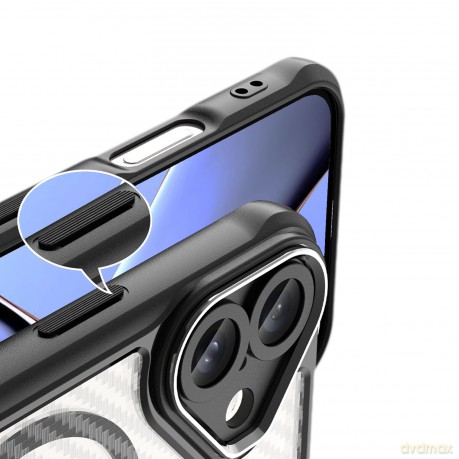 Nakładka Defender Carbon Mag do iPhone 16 6,1" czarna