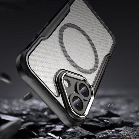 Nakładka Defender Carbon Mag do iPhone 16 6,1" czarna