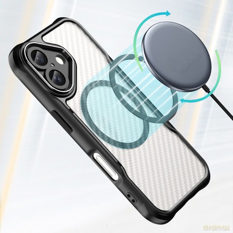 Nakładka Defender Carbon Mag do iPhone 16 Plus 6,7" czarna