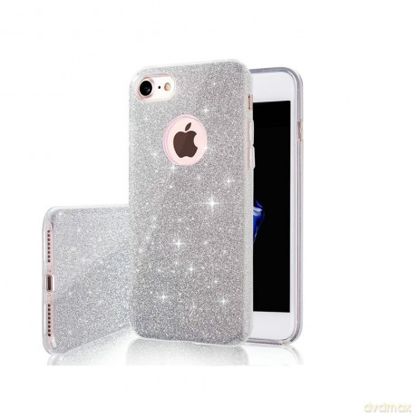 Nakładka Glitter 3w1 do iPhone 16e srebrna