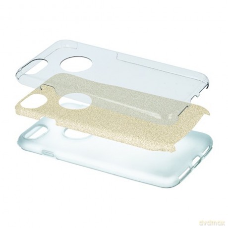 Nakładka Glitter 3w1 do iPhone 16e złota