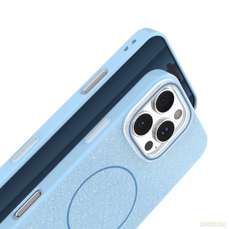 Nakładka Glitter Thin Mag do iPhone 11 niebieska