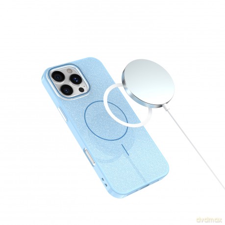 Nakładka Glitter Thin Mag do iPhone 11 niebieska