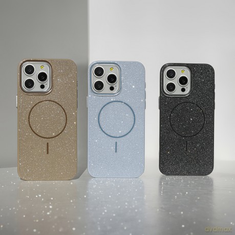 Nakładka Glitter Thin Mag do iPhone 12 / 12 Pro 6,1" niebieska