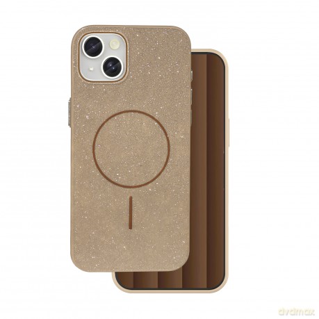 Nakładka Glitter Thin Mag do iPhone 14 6,1" brązowa