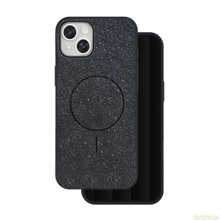 Nakładka Glitter Thin Mag do iPhone 15 6,1" czarna