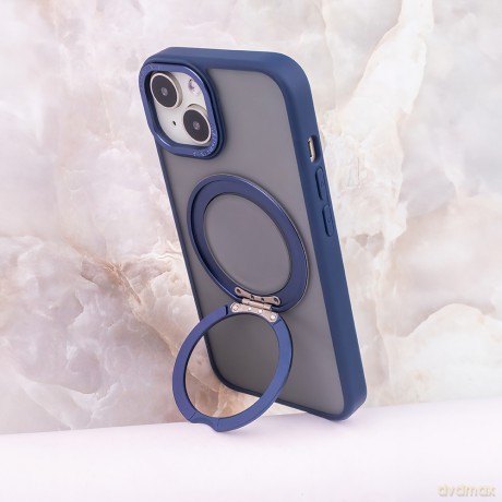 Nakładka Mag Ring Rotating do iPhone 16 Plus 6,7" granatowa