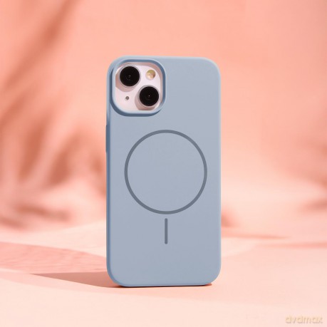 Nakładka Silicone Thin Mag do iPhone 12 / 12 Pro 6,1" jasnoniebieska